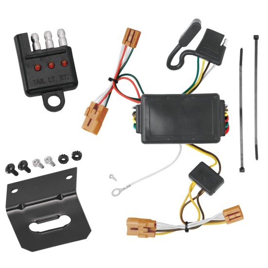 Trailer Wiring and Bracket w/ Light Tester For 07-11 Chevy Aveo Plug & Play 4-Flat Harness