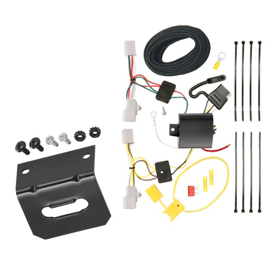 Trailer Wiring and Bracket For 06-17 Mazda 5 11-14 Mazda 2 07-15 Mazda CX-9 Plug & Play 4-Flat Harness