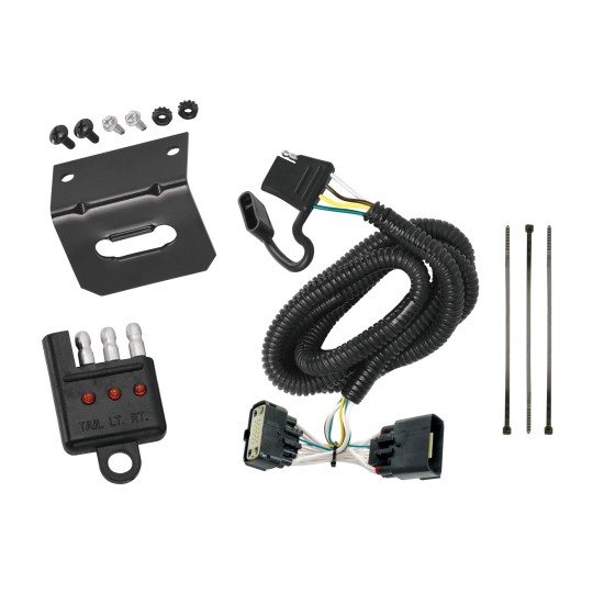 Trailer Wiring and Bracket w/ Light Tester For 11-19 Ford Explorer Plug & Play 4-Flat Harness