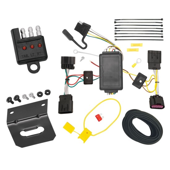 Trailer Wiring and Bracket w/ Light Tester For 2011 Chrysler 200 Dodge Avenger Plug & Play 4-Flat Harness