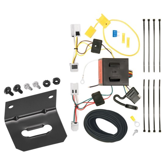 Trailer Wiring and Bracket For 12-22 Nissan NV1500 NV2500 NV3500 Plug & Play 4-Flat Harness