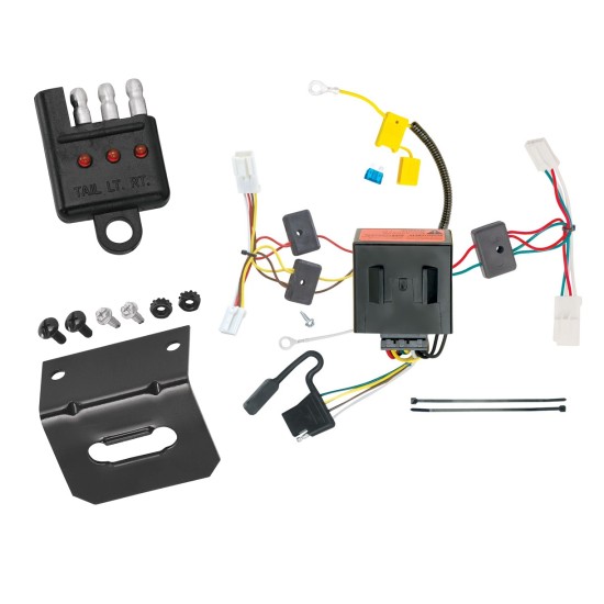 Trailer Wiring and Bracket and Light Tester For 11-14 Dodge Charger Plug & Play 4-Flat Harness