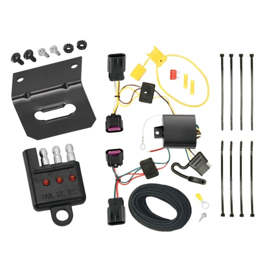 Trailer Wiring and Bracket w/ Light Tester For 12-19 Buick Verano Plug & Play 4-Flat Harness