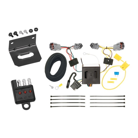 Trailer Wiring and Bracket w/ Light Tester For 13-18 Hyundai Santa Fe Plug & Play 4-Flat Harness