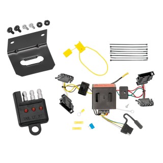 Trailer Wiring and Bracket w/ Light Tester For 11-18 VW Volkswagen Jetta 4 Dr. Sedan Plug & Play 4-Flat Harness