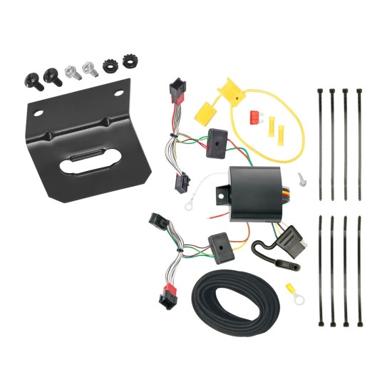 Trailer Wiring and Bracket For 13-15 Chevy Spark Plug & Play 4-Flat Harness