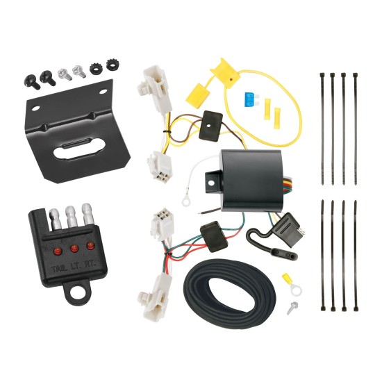 Trailer Wiring and Bracket w/ Light Tester For 13-18 Toyota Avalon RAV4 Plug & Play 4-Flat Harness