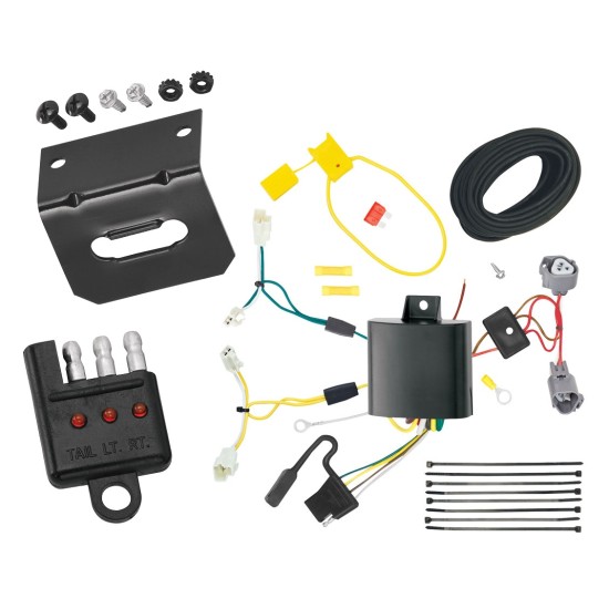 Trailer Wiring and Bracket w/ Light Tester For 14-21 Mazda 6 Sedan Plug & Play 4-Flat Harness