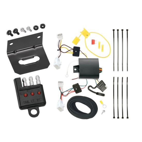 Trailer Wiring and Bracket w/ Light Tester For 13-18 Lexus ES350 13-21 ES300h Plug & Play 4-Flat Harness