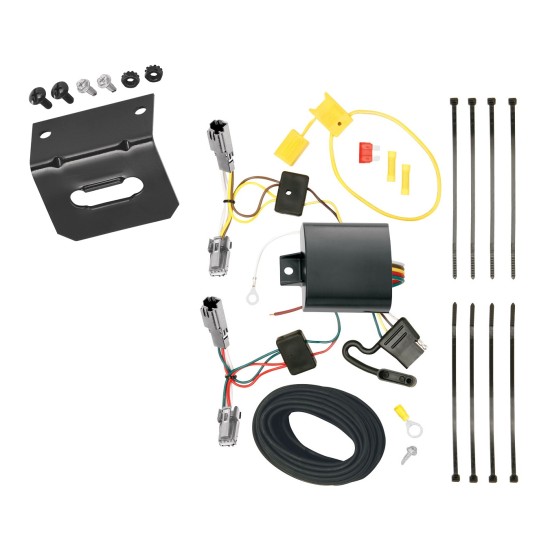 Trailer Wiring and Bracket For 13-15 Chevy Malibu LTZ 16-19 Limited LTZ Old Body Style Plug & Play 4-Flat Harness