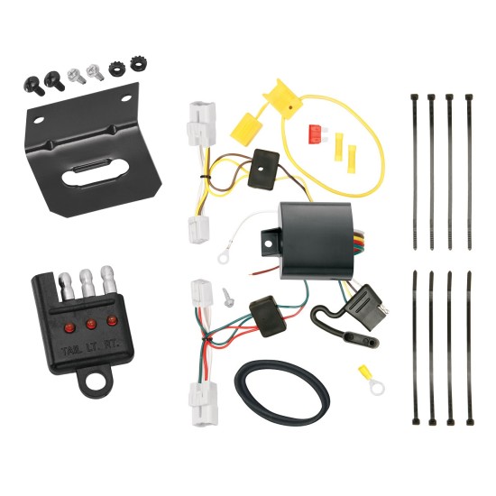 Trailer Wiring and Bracket w/ Light Tester For 12-17 Toyota Prius V Plug & Play 4-Flat Harness