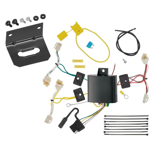 Trailer Wiring and Bracket For 15-20 Toyota Sienna Except SE 4-Flat Harness Plug Play