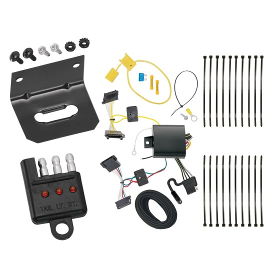 Trailer Wiring and Bracket w/ Light Tester For 14-22 Mercedes-Benz Sprinter 2500 3500 Freightliner Sprinter 2500 3500 Plug & Play 4-Flat Harness