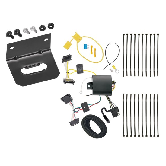 Trailer Wiring and Bracket For 14-22 Mercedes-Benz Sprinter 2500 3500 Freightliner Sprinter 2500 3500 Plug & Play 4-Flat Harness