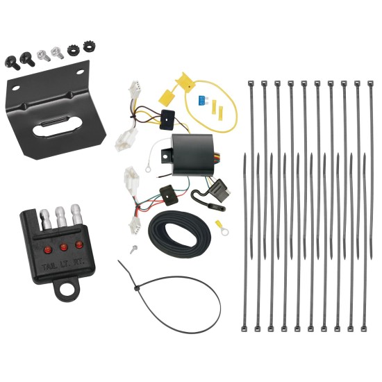 Trailer Wiring and Bracket w/ Light Tester For 15-17 Lexus NX 200t 15-21 300h 300 21 350 350h 450h 17 Turbo Plug & Play 4-Flat Harness