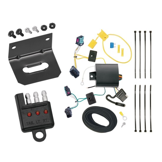 Trailer Wiring and Bracket w/ Light Tester For 05-10 VW Volkswagen Jetta 4 Dr. Sedan Plug & Play 4-Flat Harness