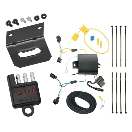 Trailer Wiring and Bracket w/ Light Tester For 11-17 VW Volkswagen Touareg Plug & Play 4-Flat Harness