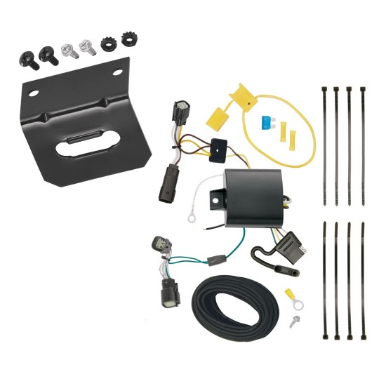 Trailer Wiring and Bracket For 15-18 Ford Edge SE and SEL Models Only Plug & Play 4-Flat Harness