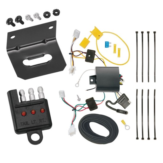 Trailer Wiring and Bracket w/ Light Tester For 16-22 Honda HR-V All Styles Plug & Play 4-Flat Harness