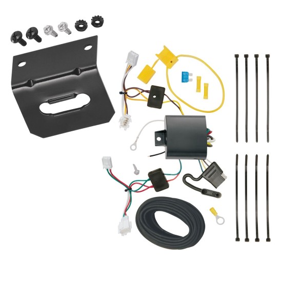 Trailer Wiring and Bracket For 16-22 Honda HR-V All Styles 4-Flat Harness Plug Play