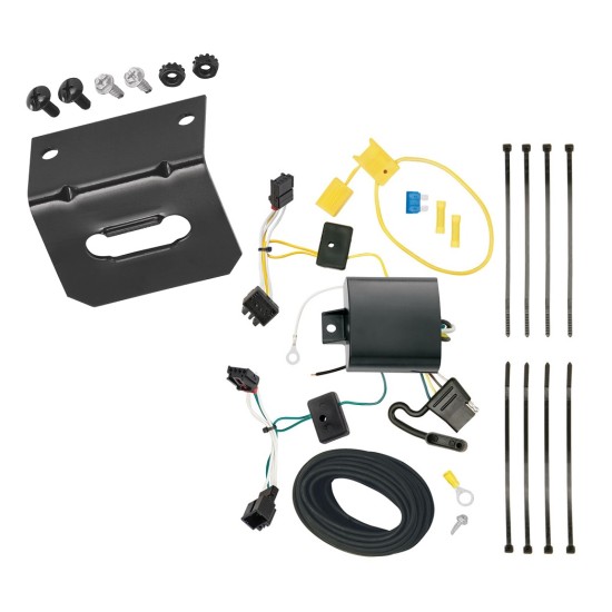 Trailer Wiring and Bracket For 12-17 Volkswagen Tiguan 2018 VW Tiguan Limited 4-Flat Harness Plug Play