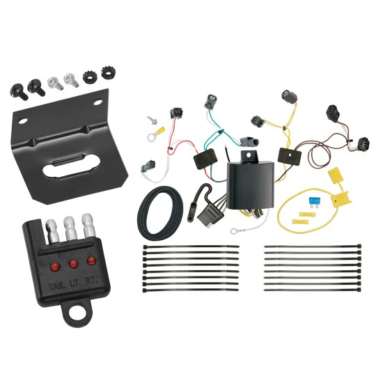 Trailer Wiring and Bracket w/ Light Tester For 16-21 Honda Civic Sedan Plug & Play 4-Flat Harness