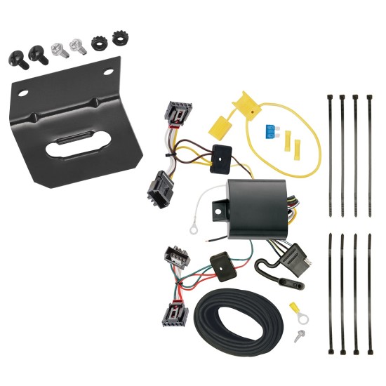 Trailer Wiring and Bracket For 12-19 VW Volkswagen Beetle All Styles 4-Flat Harness Plug Play