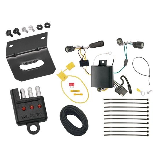 Trailer Wiring and Bracket and Light Tester For 16-18 Chevrolet Camaro All Styles 4-Flat Harness Plug Play