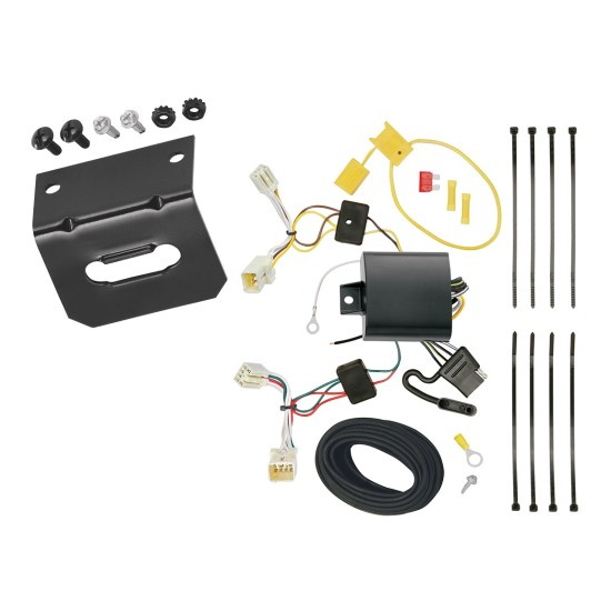 Trailer Wiring and Bracket For 17-21 Hyundai Elantra 13-21 Hyundai Elantra GT 4-Flat Harness Plug Play