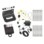 Trailer Wiring and Bracket w/ Light Tester For 16-22 FIAT 500X All Styles 4-Flat Harness Plug Play