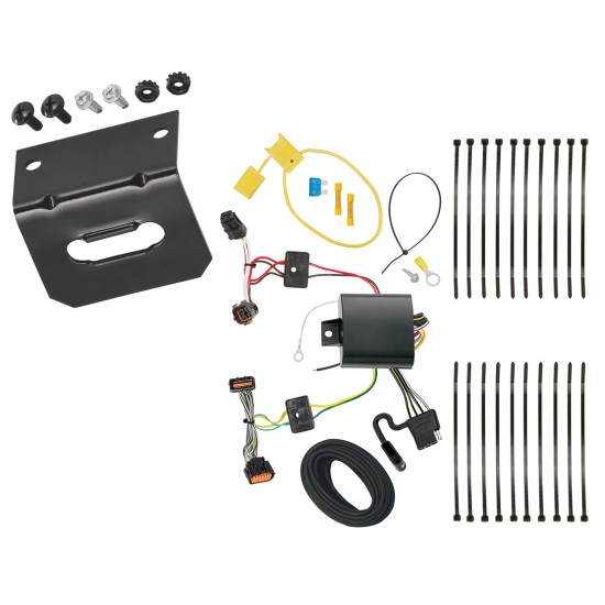 Trailer Wiring and Bracket For 17-22 KIA Sportage All Styles 4-Flat Harness Plug Play