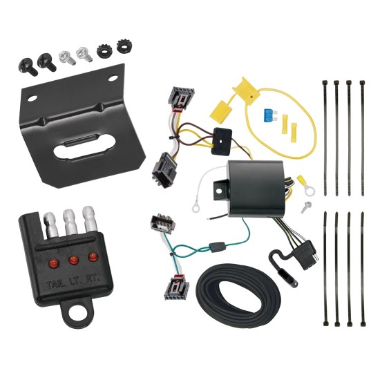 Trailer Wiring and Bracket w/ Light Tester For 13-18 VW Volkswagen CC All Styles Plug & Play 4-Flat Harness