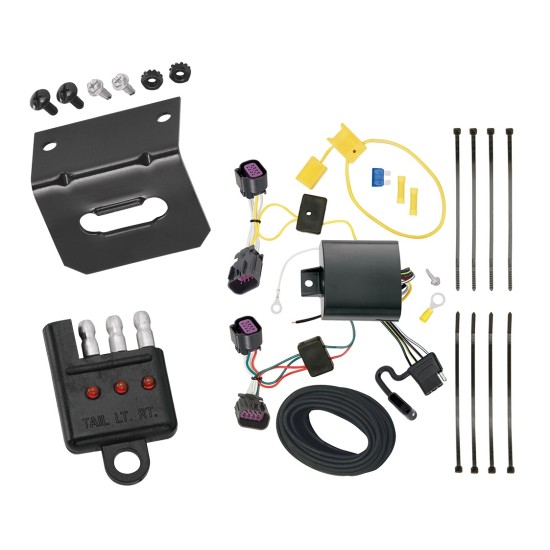 Trailer Wiring and Bracket w/ Light Tester For 15-23 RAM ProMaster City Plug & Play 4-Flat Harness