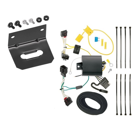 Trailer Wiring and Bracket For 16-22 Volkswagen Passat Excluding SE and SEL 4-Flat Harness Plug Play 