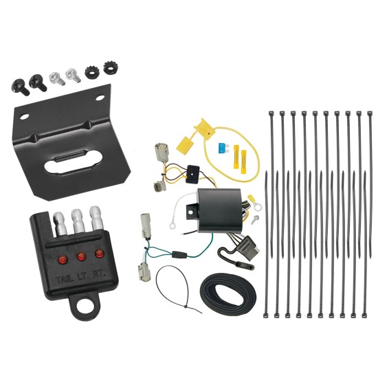 Trailer Wiring and Bracket w/ Light Tester For 15-24 Ford Transit-350 ( Dually Models ONLY ) Plug & Play 4-Flat Harness