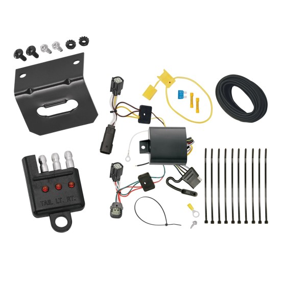 Trailer Wiring and Bracket w/ Light Tester For 16-19 Chevy Volt All Styles 4-Flat Harness Plug Play