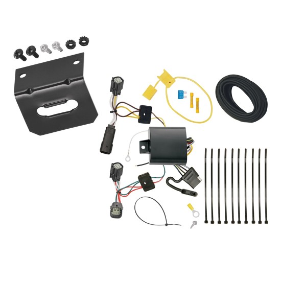 Trailer Wiring and Bracket For 16-19 Chevy Volt All Styles 4-Flat Harness Plug Play