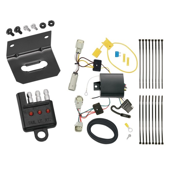 Trailer Wiring and Bracket w/ Light Tester For 16-20 Cadillac CT6 All Styles Plug & Play 4-Flat Harness