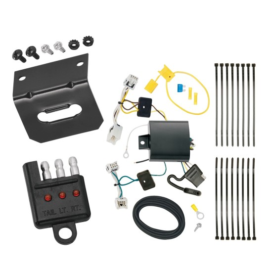 Trailer Wiring and Bracket w/ Light Tester For 17-19 Infiniti QX30 All Styles Plug & Play 4-Flat Harness