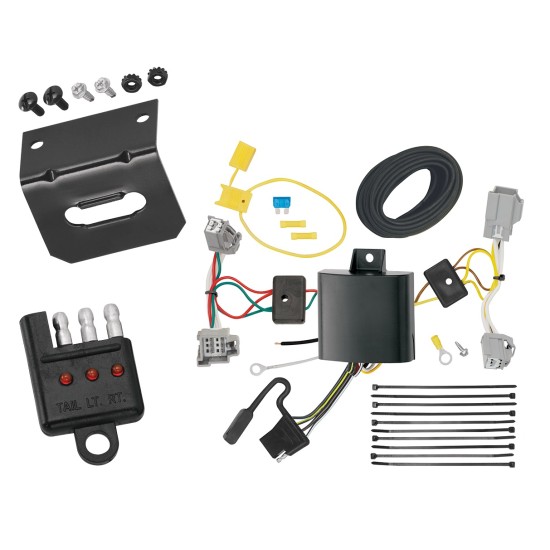 Trailer Wiring and Bracket and Light Tester For 10-17 Volvo XC60 All Styles 4-Flat Harness Plug Play