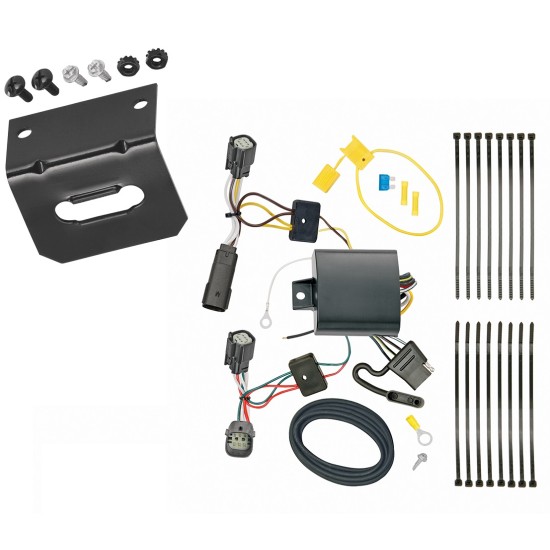 Trailer Wiring and Bracket For 17-22 Chevy Trax except LS 4-Flat Harness Plug Play