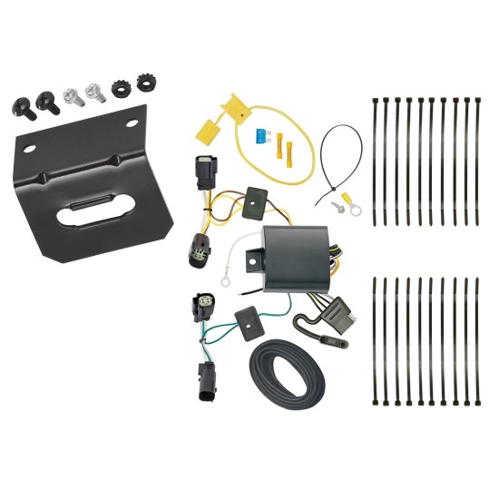 Trailer Wiring and Bracket For 18-22 Chevy Equinox Premier 4-Flat Harness Plug Play