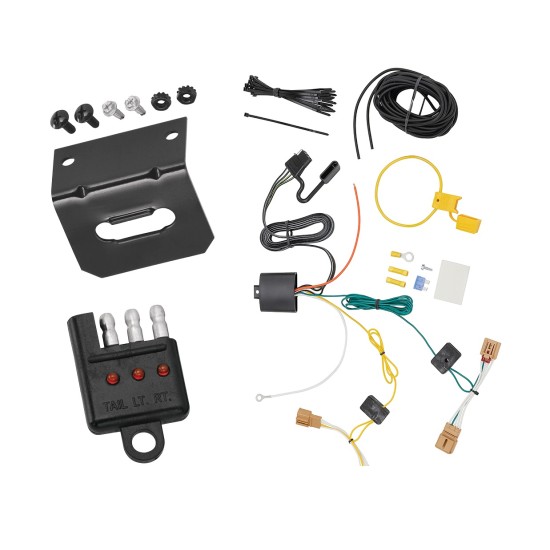 Trailer Wiring and Bracket w/ Light Tester For 18-23 VW Volkswagen Tiguan Plug & Play 4-Flat Harness