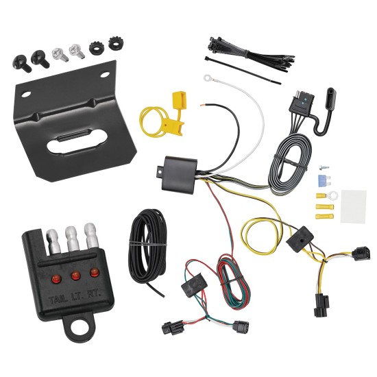 Trailer Wiring and Bracket w/ Light Tester For 18-22 Honda Accord Plug & Play 4-Flat Harness