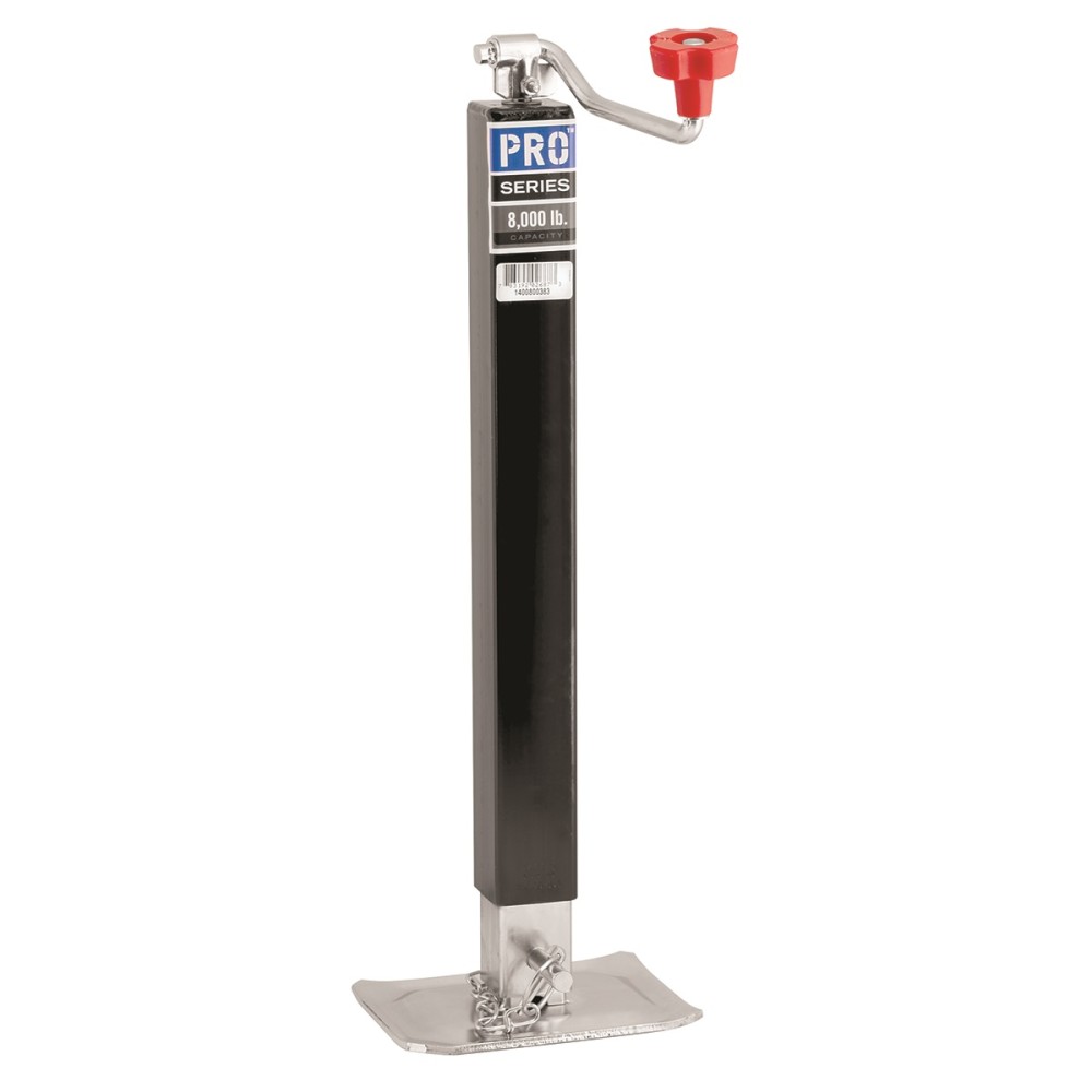 Pro Series 8,000 lbs Square Trailer Jack Drop Leg w/ Footplate Topwind ...