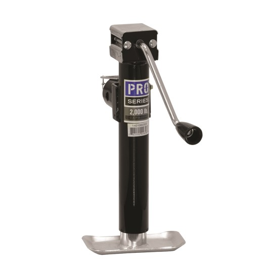 Pro Series 2,000 lbs. Round Pipe Mount Swivel Trailer Jack Sidewind 10" Lift w/ Pull Pin