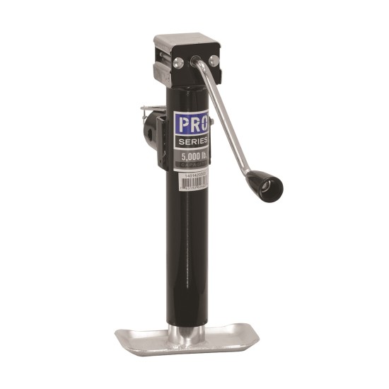 Pro Series 5,000 lbs. Round Pipe Mount Swivel Trailer Jack Sidewind 10" Lift w/ Pull Pin