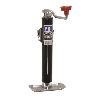 Pro Series 5,000 lbs. Round Pipe Mount Swivel Trailer Jack Topwind 10" Lift w/ Pull Pin