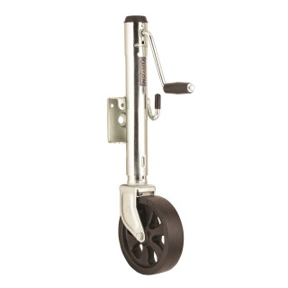 Fulton Bolt-Thru Swivel Trailer Jack 1,500lbs w/ 8" Caster Wheel 10" Lift Weld-On 15.6" Retracted