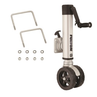 Fulton F2 Trailer Jack 1,600 lbs. Bolt-On w/ Dual 7" Wheels Fits 3" x 5" Frames Lifetime Warranty